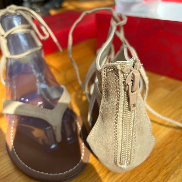 Womens Carlos by Carlos Santana Lacey Lace Up Wedge Sandals - Brulee - Picture 3 of 16